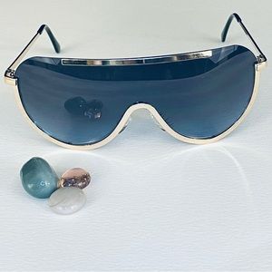 Retro Tinted Shield Sunglasses